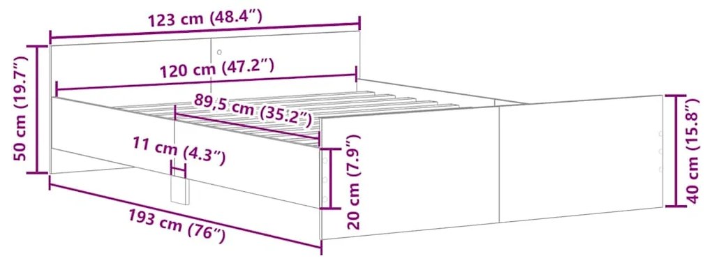 ΠΛΑΙΣΙΟ ΚΡΕΒΑΤΙΟΥ ΧΩΡΙΣ ΣΤΡΩΜΑ 120X190 ΕΚ. ΕΠΕΞΕΡΓΑΣΜΕΝΟ ΞΥΛΟ 3328770