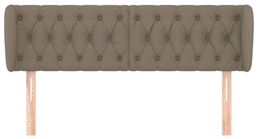 Κεφαλάρι με Πτερύγια Taupe 163x23x78/88 εκ. Υφασμάτινο - Μπεζ-Γκρι