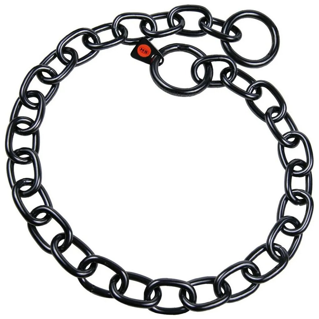 Κολλάρο Σκύλου Hs Sprenger Μαύρο 4 mm Σύνδεσμοι Ημιμακριές (74 cm)