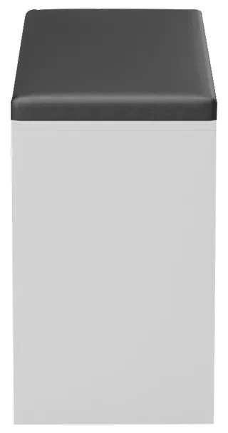 Παπουτσοθήκη-σκαμπό Deboule pakoworld 8 ζευγών σε λευκή-μαύρη απόχρωση 90x30x46εκ