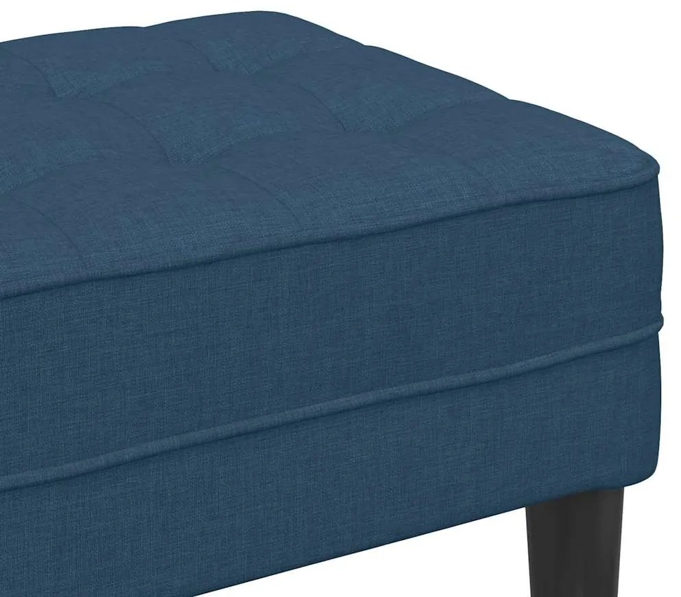 vidaXL παγκάκι με μαξιλάρι Μπλε 113 x 57 x 39 εκ. ύφασμα