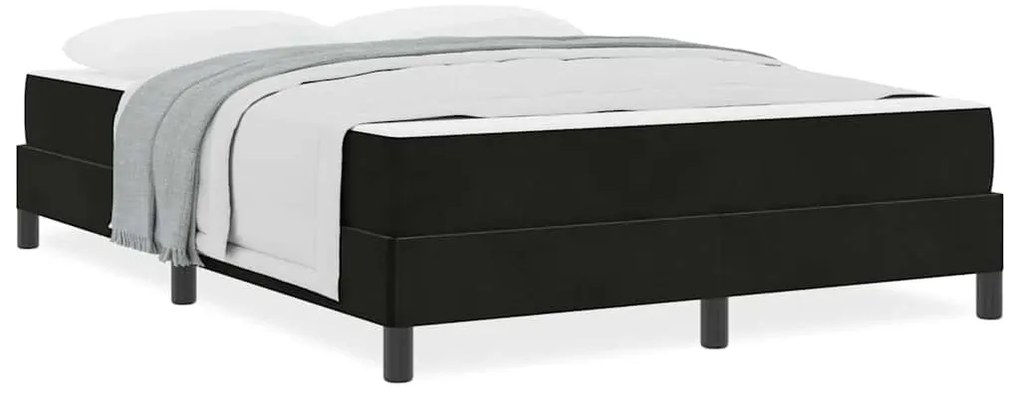 vidaXL Κρεβάτι με ελατήρια με στρώμα Μαύρο 160 x 200 cm ύφασμα
