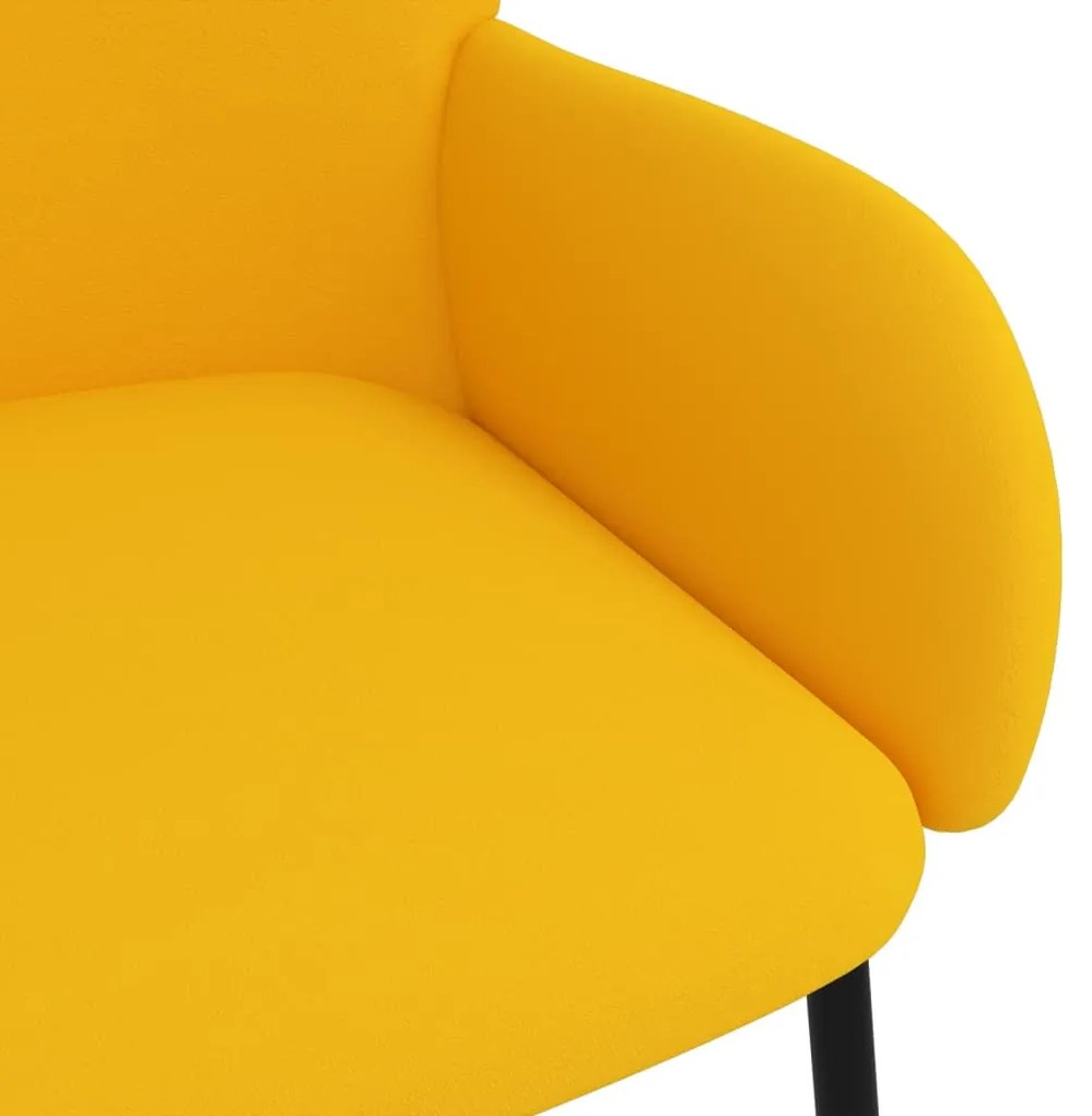 vidaXL Καρέκλες Τραπεζαρίας 2 τεμ. Κίτρινες Βελούδινες