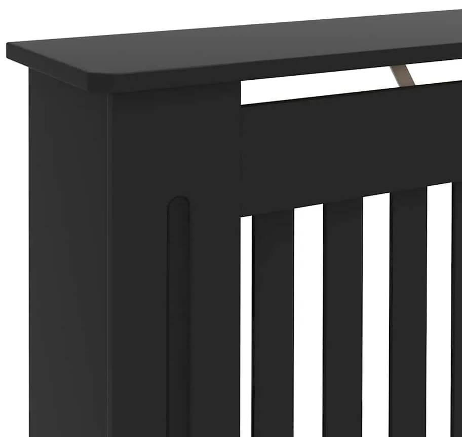 vidaXL Κάλυμμα Καλοριφέρ Μαύρο 112 x 19 x 81,5 εκ. από MDF