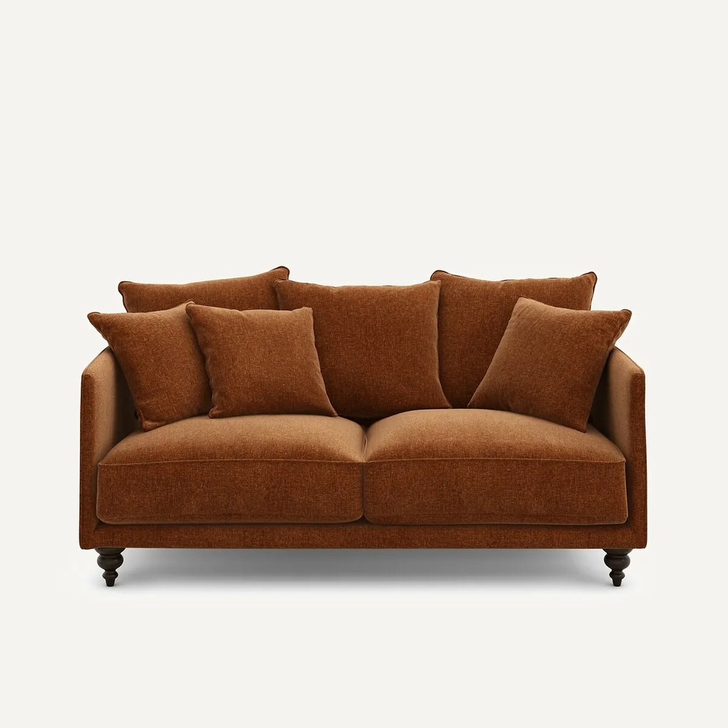 Καναπές compact από βελούδινη chenille, Lazare