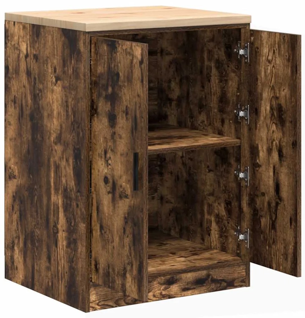 vidaXL ντουλάπι αποθήκευσης γκαράζ 60x51x85 εκ μασίφ ξύλο πεύκο