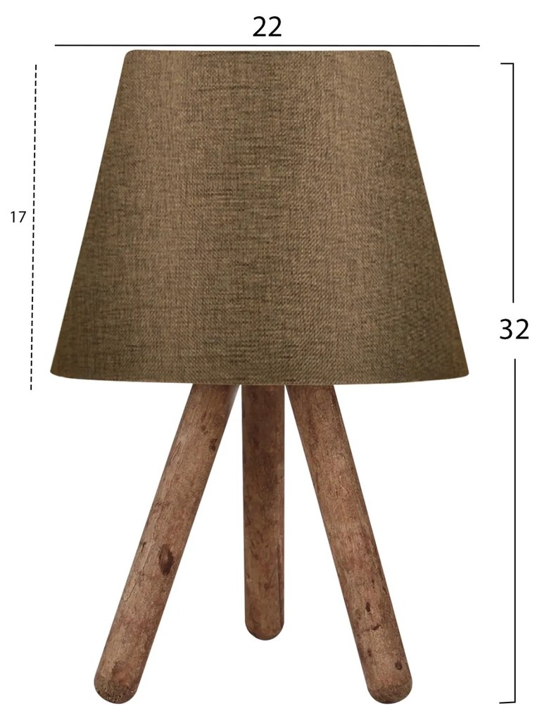 Επιτραπέζιο Φωτιστικό C7598.04 Καφέ Φ22x32εκ. 22x22x32 εκ.