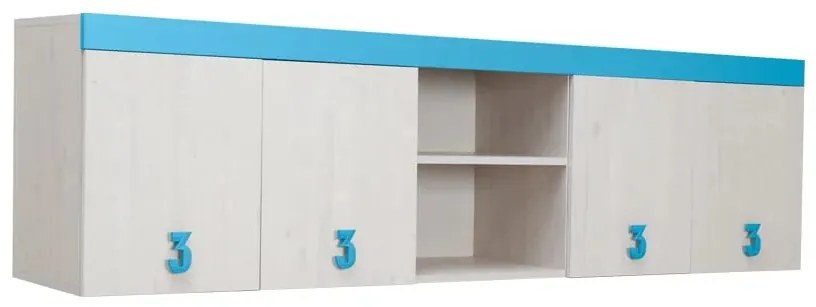 MATIS Ραφιέρα επιτοίχια κρεβατιού Numero Μπλε Matis584419