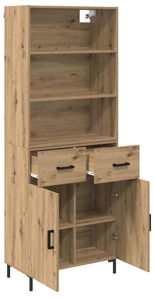 vidaXL Highboard Artisan Oak 69,5 x 34 x 180 εκ. Επεξεργασμένο ξύλο