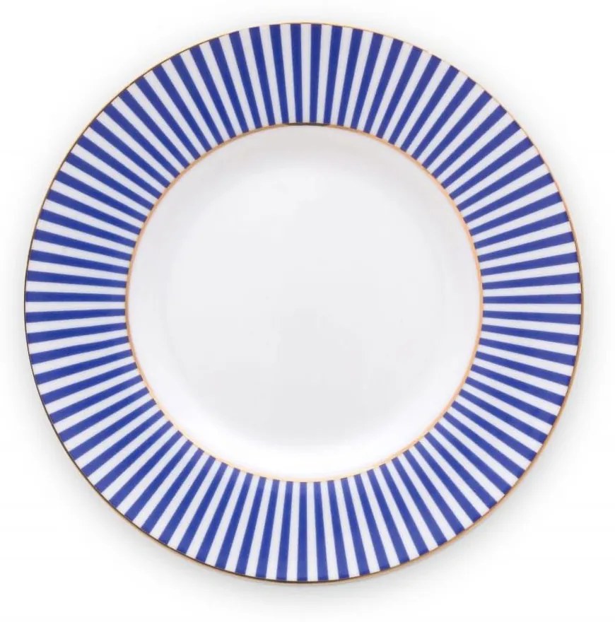 Πιατάκι Γλυκού Πορσελάνινο 51001243 Royal Stripes 12cm Blue Pip Studio Πορσελάνη