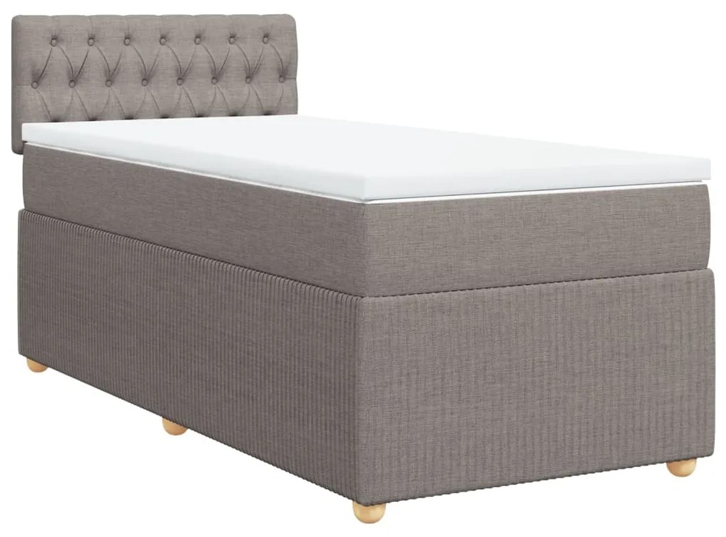 ΚΡΕΒΑΤΙ BOXSPRING ΜΕ ΣΤΡΩΜΑ TAUPE 90X200 ΕΚ. ΥΦΑΣΜΑΤΙΝΟ 3289650