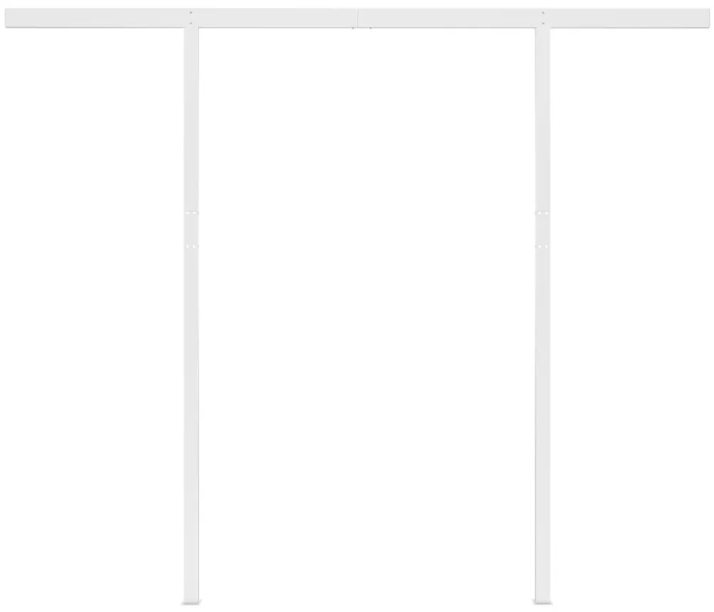 vidaXL Τέντα Συρόμενη Χειροκίνητη με LED Ανθρακί 3,5 x 2,5 μ.