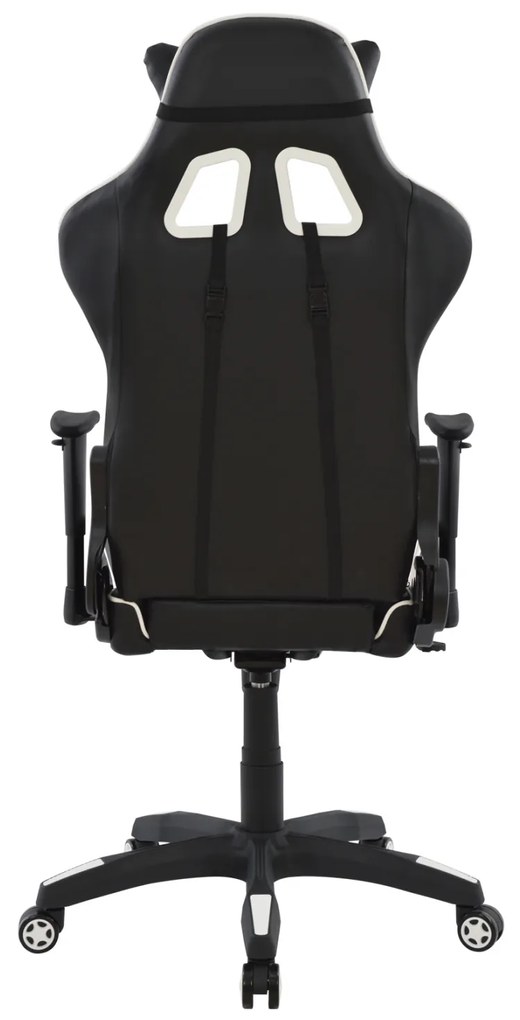 ΚΑΡΕΚΛΑ ΓΡΑΦΕΙΟΥ GAMING HM1062.04 SPEED ΜΑΥΡΟ ΛΕΥΚΟ PU 68,5x71,5x133,5 cm