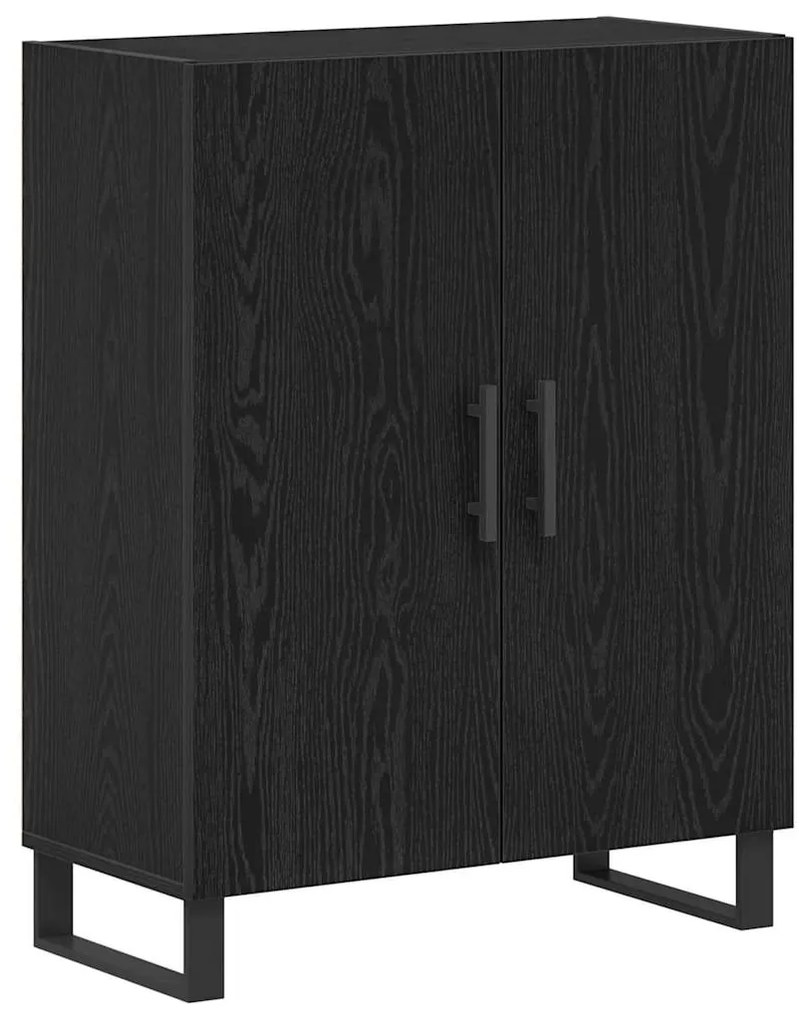 vidaXL Πλαϊνό γραφείο Μαύρη Οξυά 69,5 x 34 x 90 εκ. Επεξεργασμένο ξύλο