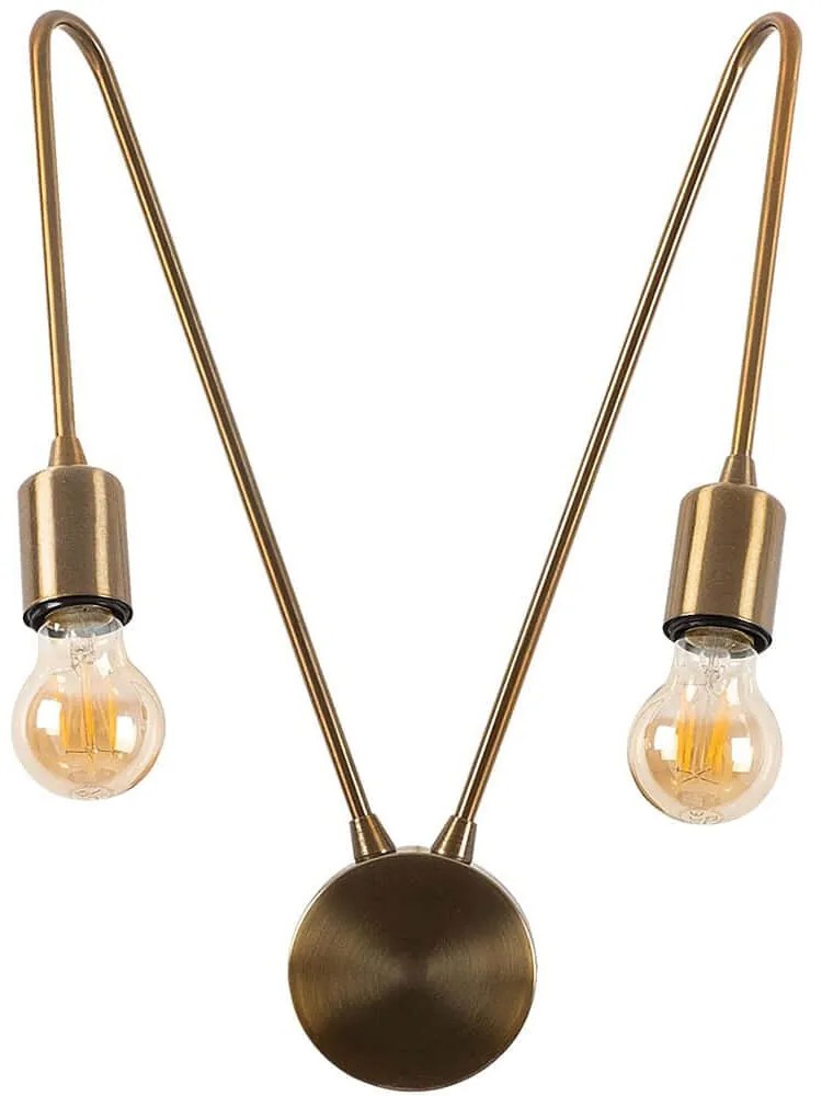 Φωτιστικό Τοίχου - Απλίκα Kunduz 584TTM1957 29x20x47cm 2xE27 40W Gold Opviq