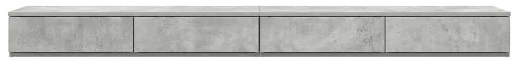 vidaXL Συρτάρια κρεβατιού Γκρι σκυροδέματος 180 x 36.5 x 16.5 εκ