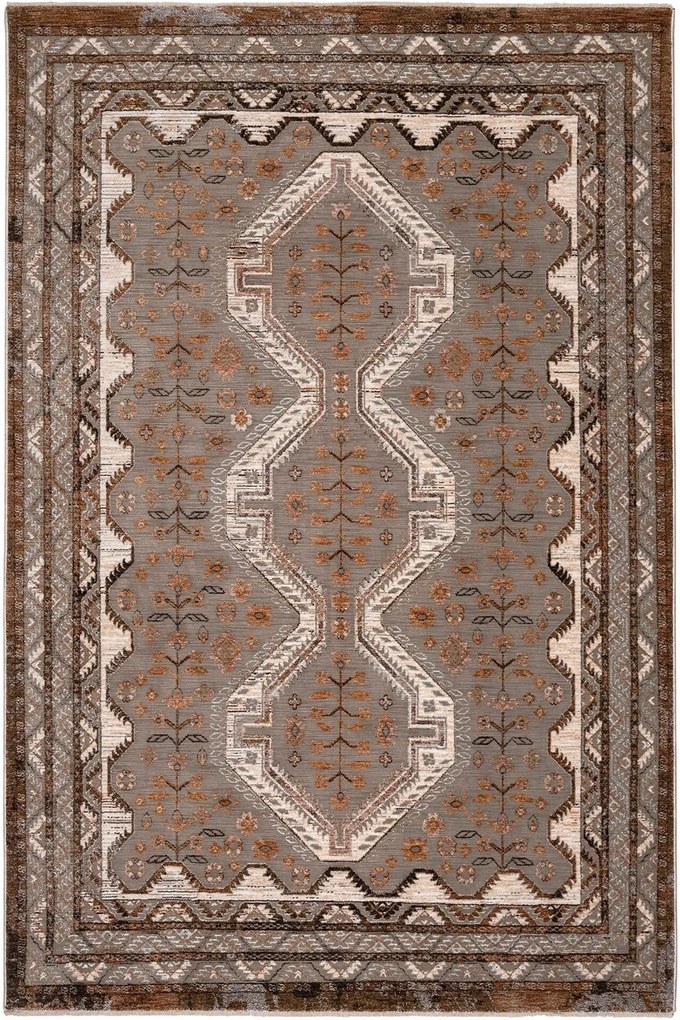 Χαλί Naf Naf Amaro 9381F Brown-Shrink Dark Brown Βιοκαρπέτ 120X180cm