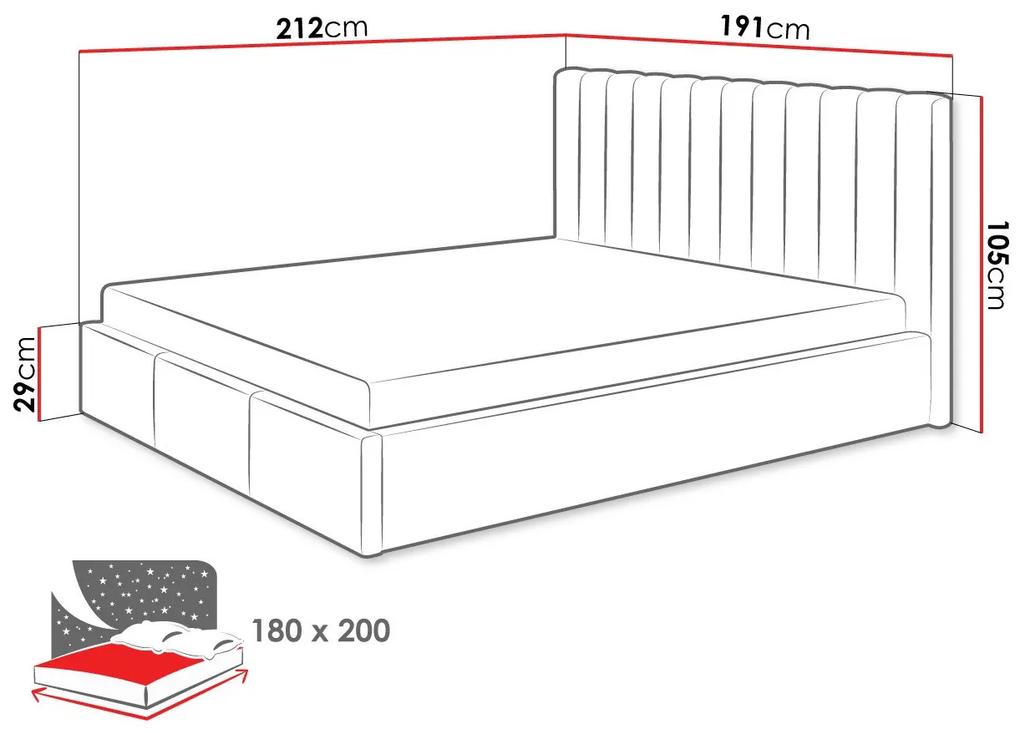 Κρεβάτι Beloit 108, Διπλό, Πράσινο, 180x200, Ταπισερί, Τάβλες για Κρεβάτι, 191x212x105cm, 73 kg, Ξύλο: Πεύκο | Epipla1.gr