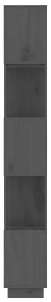 vidaXL Βιβλιοθήκη/Διαχωριστικό Χώρου Γκρι 51x25x163,5 εκ. Μασίφ Πεύκο