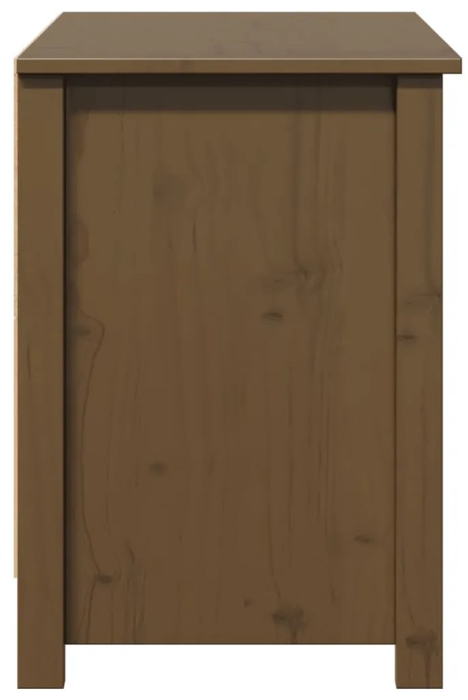 vidaXL Έπιπλο Τηλεόρασης Μελί Καφέ 103x36,5x52εκ από Μασίφ Ξύλο Πεύκου