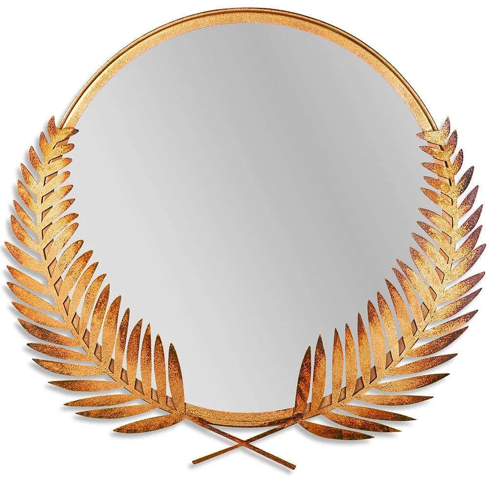 Καθρέπτης Τοίχου Palm Mirror L 930DYU1507 57x59cm Bronze Wallity Μέταλλο