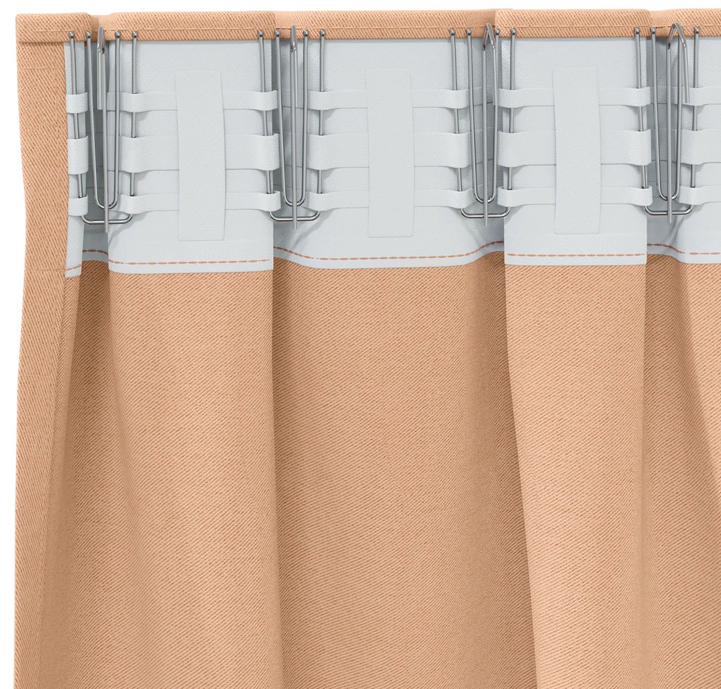 vidaXL Κουρτίνες 2 pcs Ανοιχτό καφέ 225 x 140 εκ. Πολυεστέρας