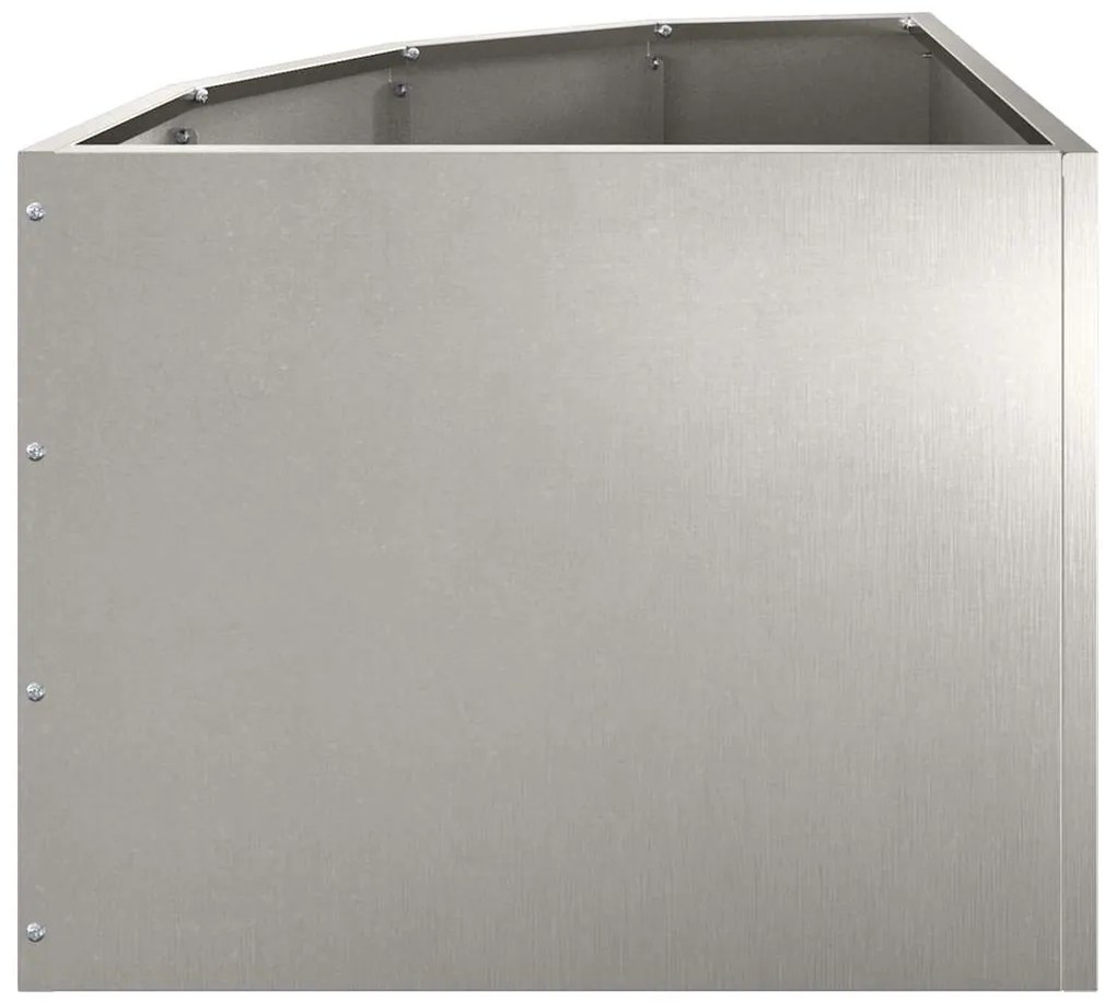 vidaXL Γωνιακό Ροδόδεντρο Ασημί 45 x 45 x 35 cm Ανοξείδωτο ατσάλι