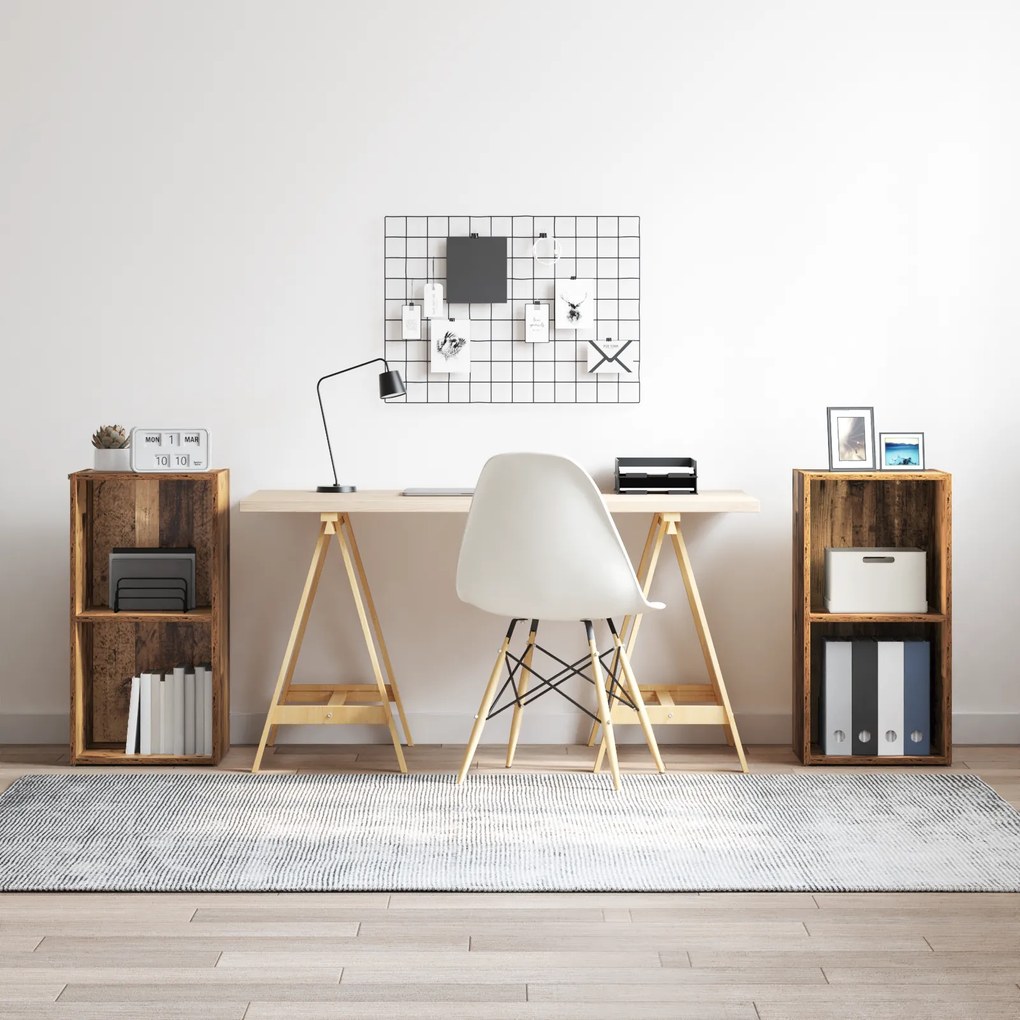 vidaXL Σετ επίπλου τηλεόρασης 2 pcs Παλιό Ξύλο Επεξεργασμένο ξύλο
