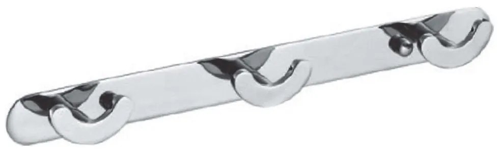 Άγκιστρο Μπάνιου 3 Θέσεων Hotel HOOK-500-3 22cm Chrome Karag Metal