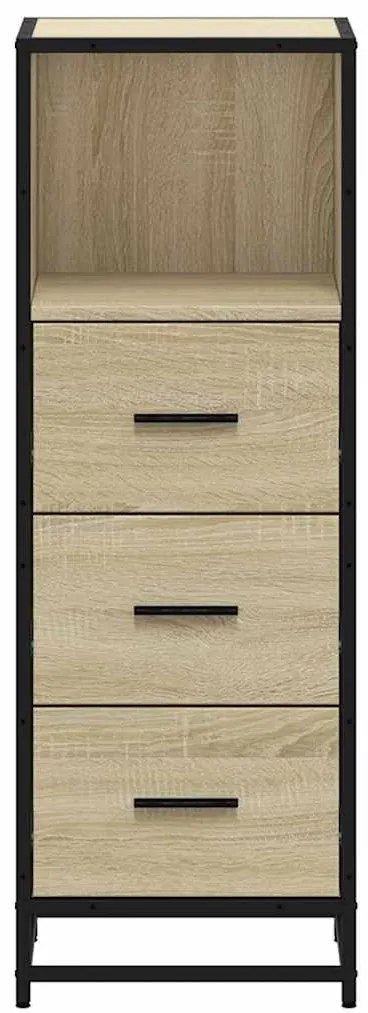 vidaXL Ντουλάπι μπάνιου Sonoma Oak 35x37,5x100 cm Κατασκευασμένο ξύλο