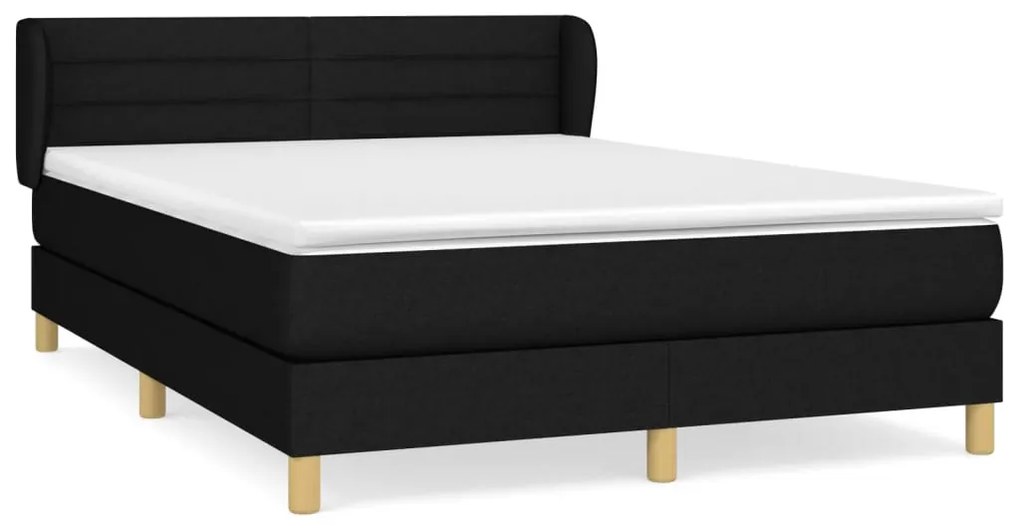 ΚΡΕΒΑΤΙ BOXSPRING ΜΕ ΣΤΡΩΜΑ ΜΑΥΡΟ 140X200 ΕΚ. ΥΦΑΣΜΑΤΙΝΟ 3126887