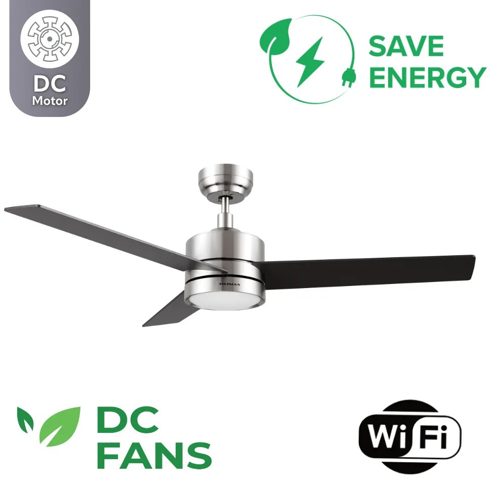 Telemax CES523E5L Ανεμιστήρας Οροφής DC με WI-Fi και Τηλεχειριστήριο Inox
