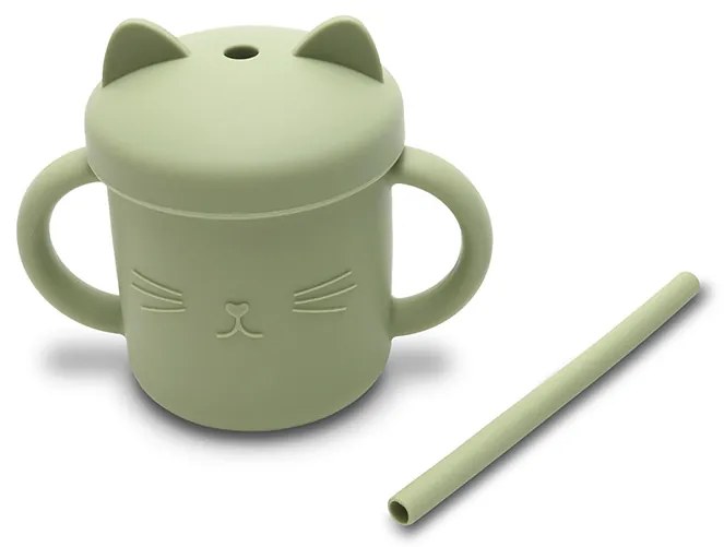 Κύπελλο Σιλικόνης με Καλαμάκι 9+ μηνών Green 10230660004 Lorelli
