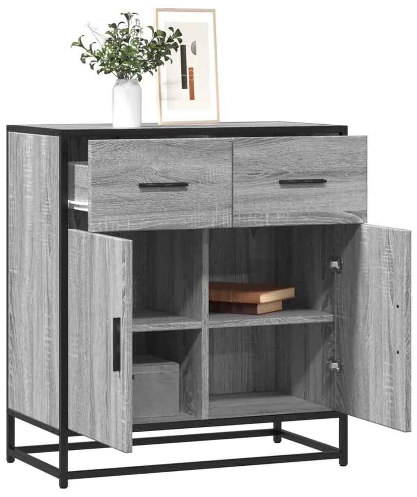 vidaXL Συρταριέρα Γκρι sonoma 68x35x76 cm Ξύλινο μηχανουργικό ξύλο