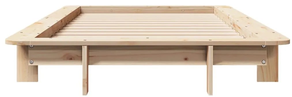 vidaXL Σκελετός Κρεβατιού Χωρίς Στρώμα 75x190 εκ Μασίφ Ξύλο Πεύκου