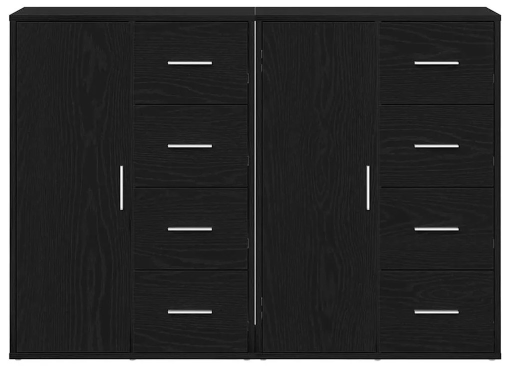 vidaXL Παραδοσιακά Πλευρικά Έπιπλα 2 pcs Μαύρη δρυς 60 x 31 x 84 εκ.
