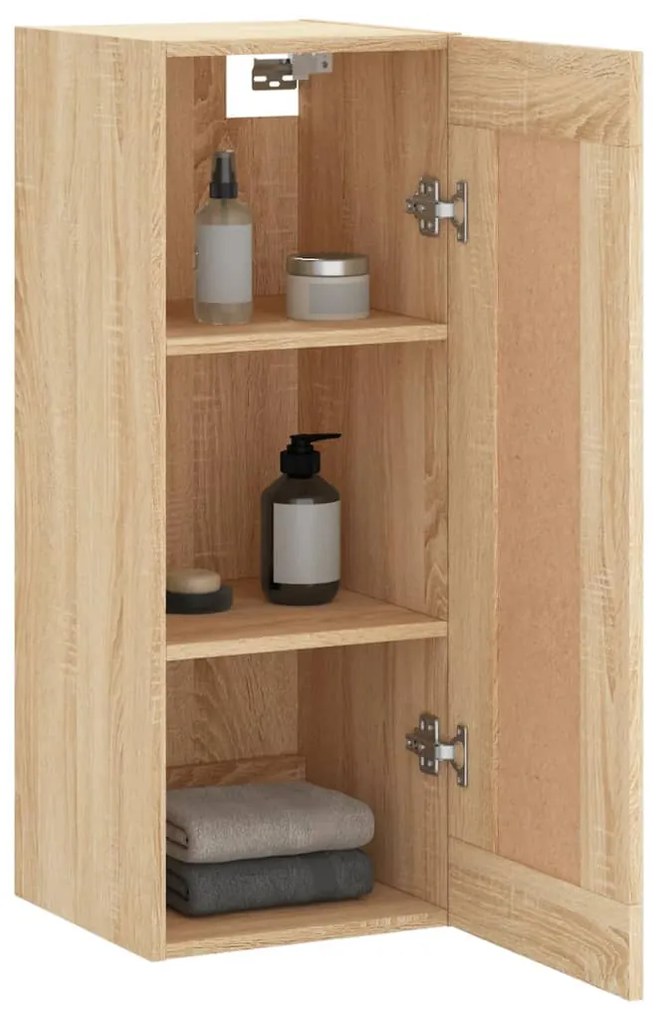 vidaXL Ντουλάπι Τοίχου Sonoma Δρυς 34,5 x 34 x 90 εκ. Επεξεργ. Ξύλο