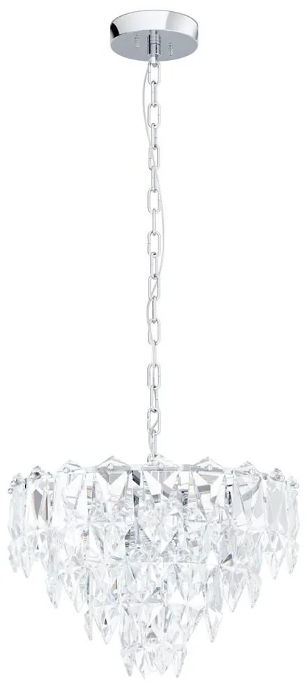 Φωτιστικό Οροφής 39723 Carvario E14/7 Chrome Eglo Metal, Glass