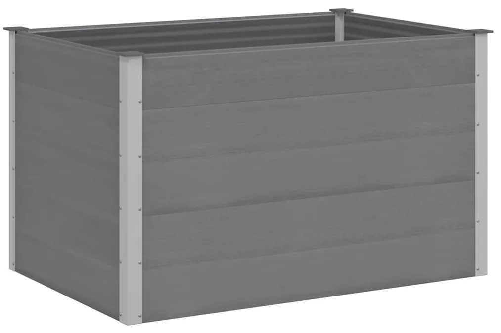 vidaXL Ζαρντινιέρα Υπερυψωμένη Γκρι 150 x 100 x 91 εκ. από WPC
