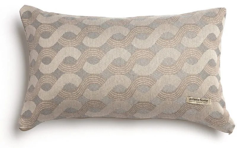 Μαξιλαροθήκη Διακοσμητική Pinovo Classic Beige-Grey Aslanis Home 30X50 Βαμβάκι-Chenille