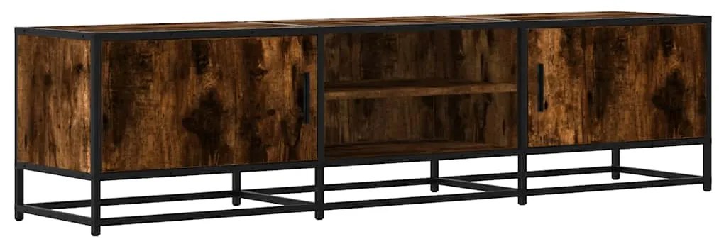 vidaXL Έπιπλο Τηλεόρασης Καπνιστή Δρυς 160x35x41 εκ Επεξ. Ξύλο/Μέταλλο