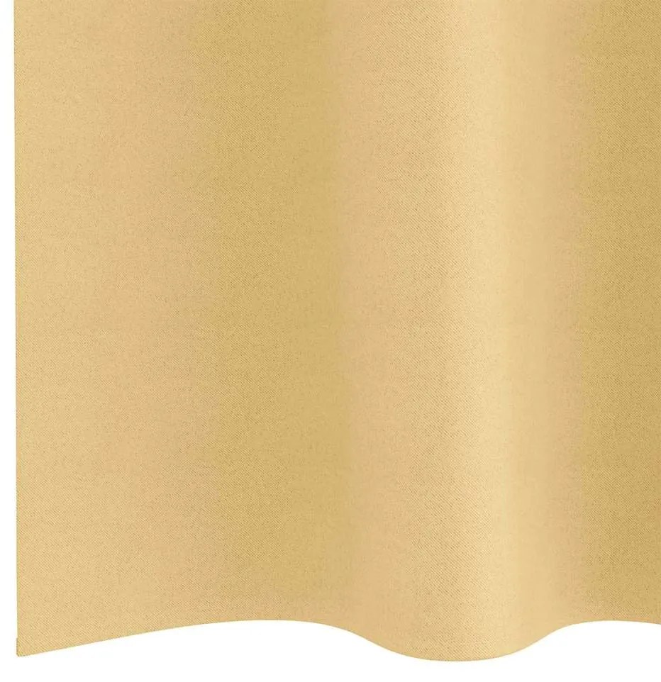vidaXL Κουρτίνες με κουρτίνες 2 pcs Μπεζ 175x140εκ. Πολυεστέρας