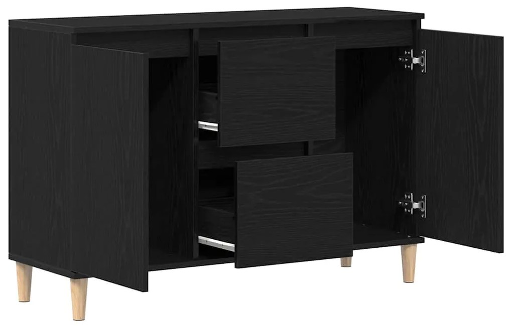 vidaXL Πλαϊνό γραφείο Μαύρο 102 x 35 x 60 εκ Επεξεργασμένο ξύλο