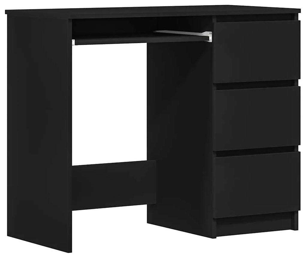 vidaXL Γραφείο Μαύρο 90 x 45 x 76 εκ. από Επεξ. Ξύλο