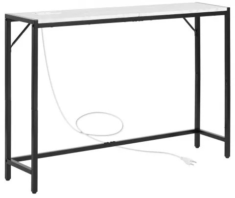 VEVOR Marble Console Table Modern Narrow Long Console Table with Power Outlet