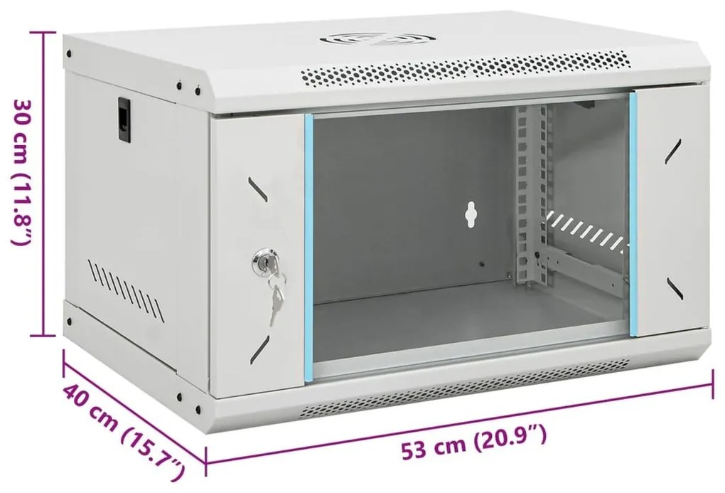 Καμπίνα Δικτύου Επιτοίχια 6U 19'' IP20 53x40x30 εκ.