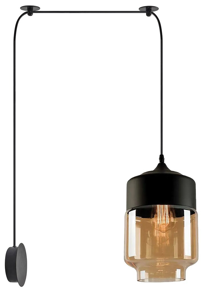 Φωτιστικό Οροφής  SE21-HN-18-30-BL1W+ GABY Honey Glass Pendant+ - 51W - 100W - 77-8900