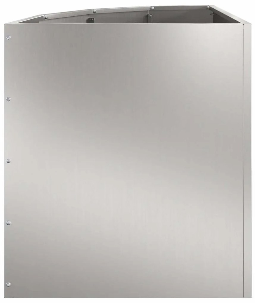 vidaXL Γωνιακό Ροδόδεντρο Ασημί 45 x 45 x 50 εκ Γαλβανισμένος χάλυβας