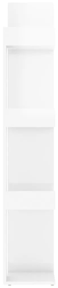 Βιβλιοθήκη Γυαλιστερό Λευκό 86 x 25,5 x 140 εκ. από Μοριοσανίδα - Λευκό