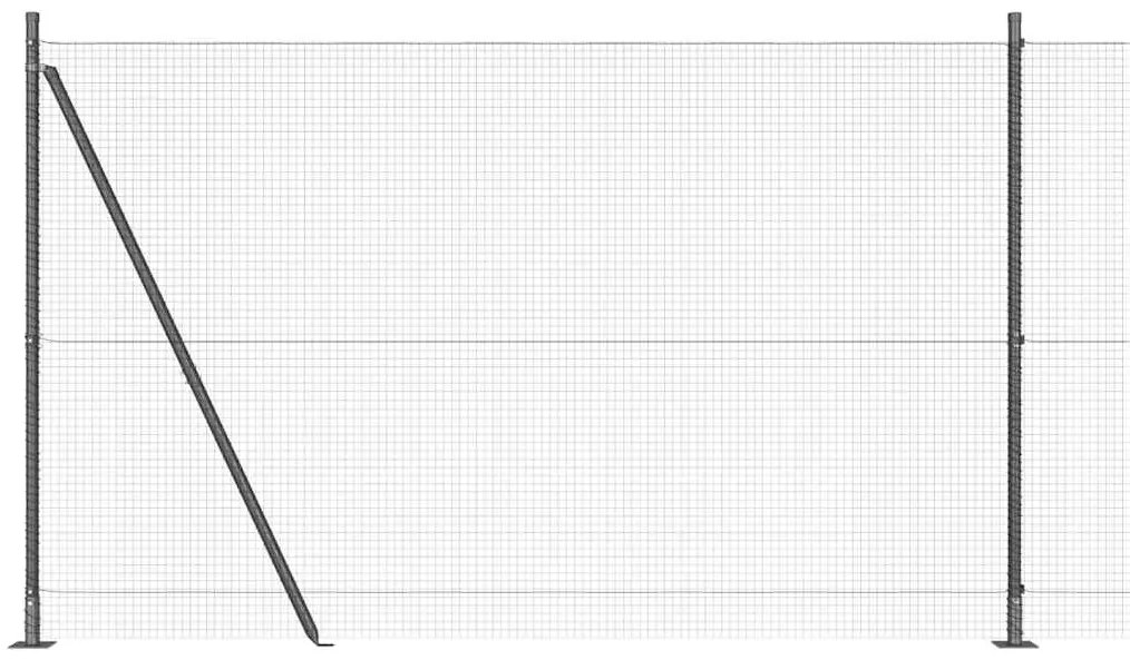 vidaXL Στύλος Περιφράξεων Γκρι 25 x 1,5 μ (19 x 19 χιλ πλέγμα) Ατσάλι